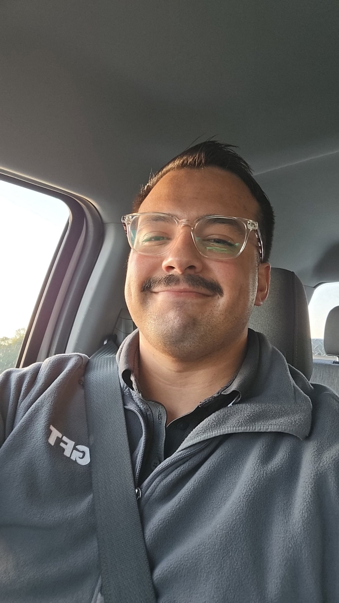 Photo of Elias Brownlee in a car