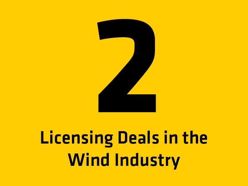 2 Licensing Deals in the Wind Industry