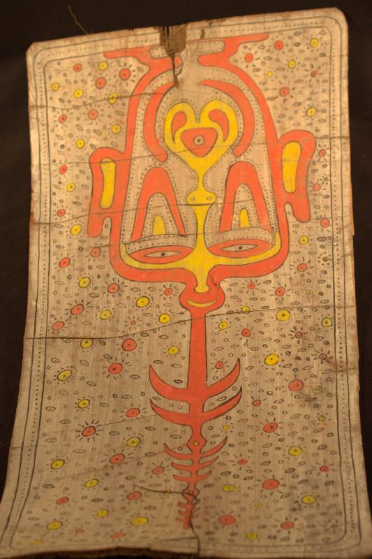 Bark Painting Paint on a piece of tree bark