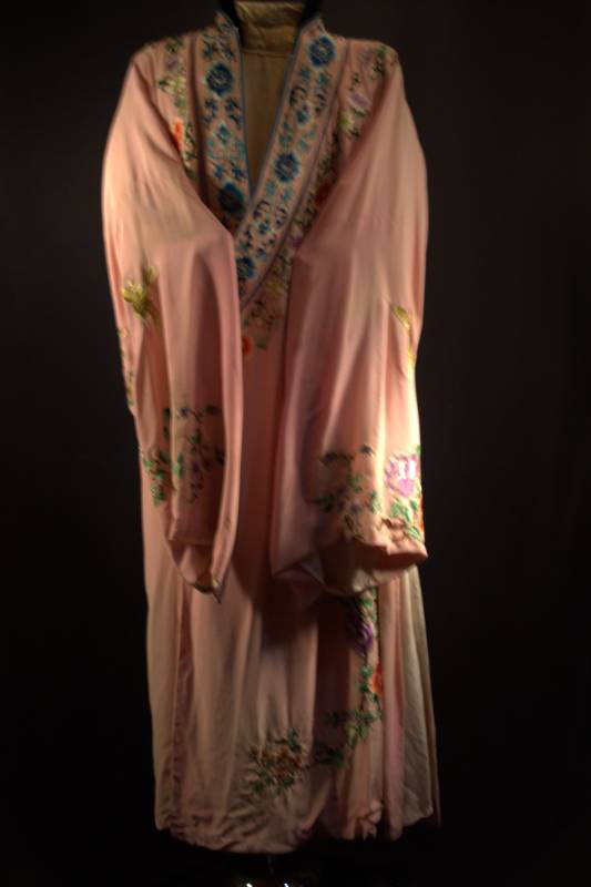 Pink Floral Hanfu Pink Hanfu with multi-colored floral design