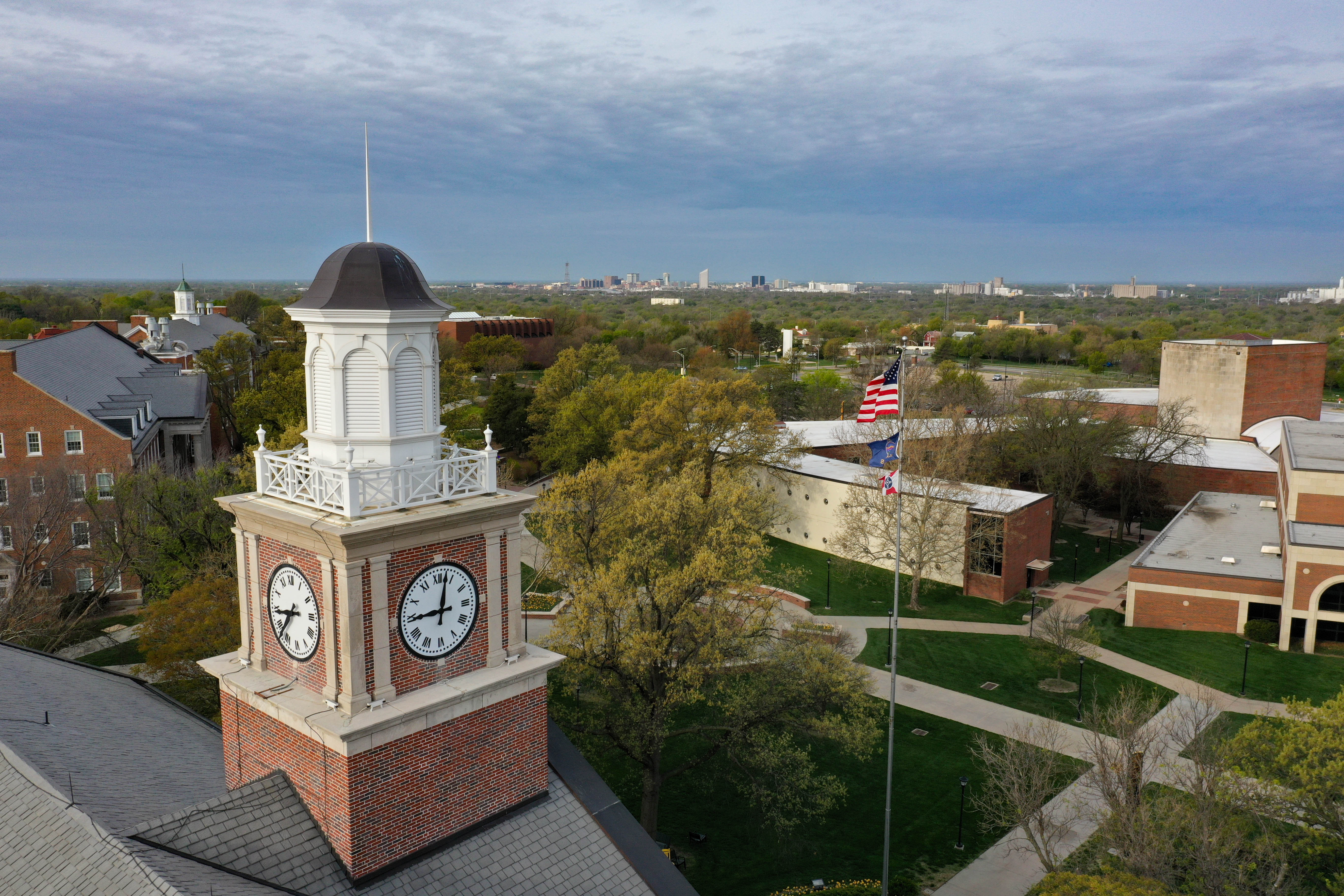 Wichita State University's clock tower