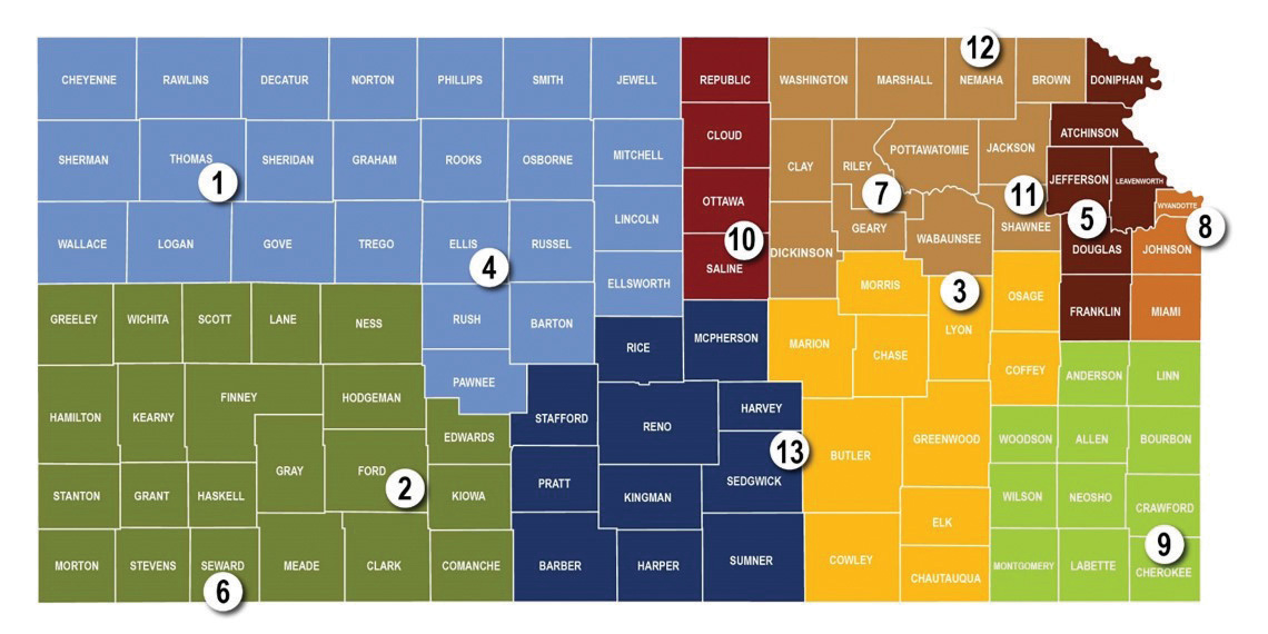 Kansas SBDC State Network Map