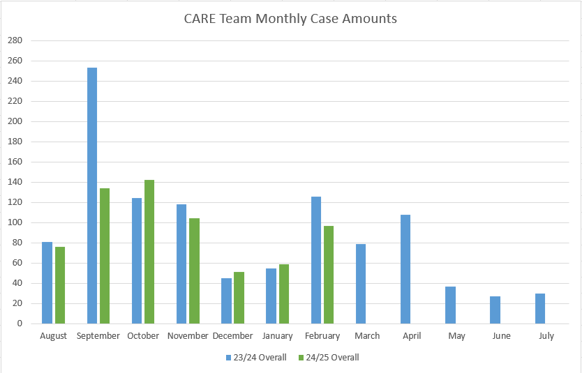 Care Team Monthly Case Amounts