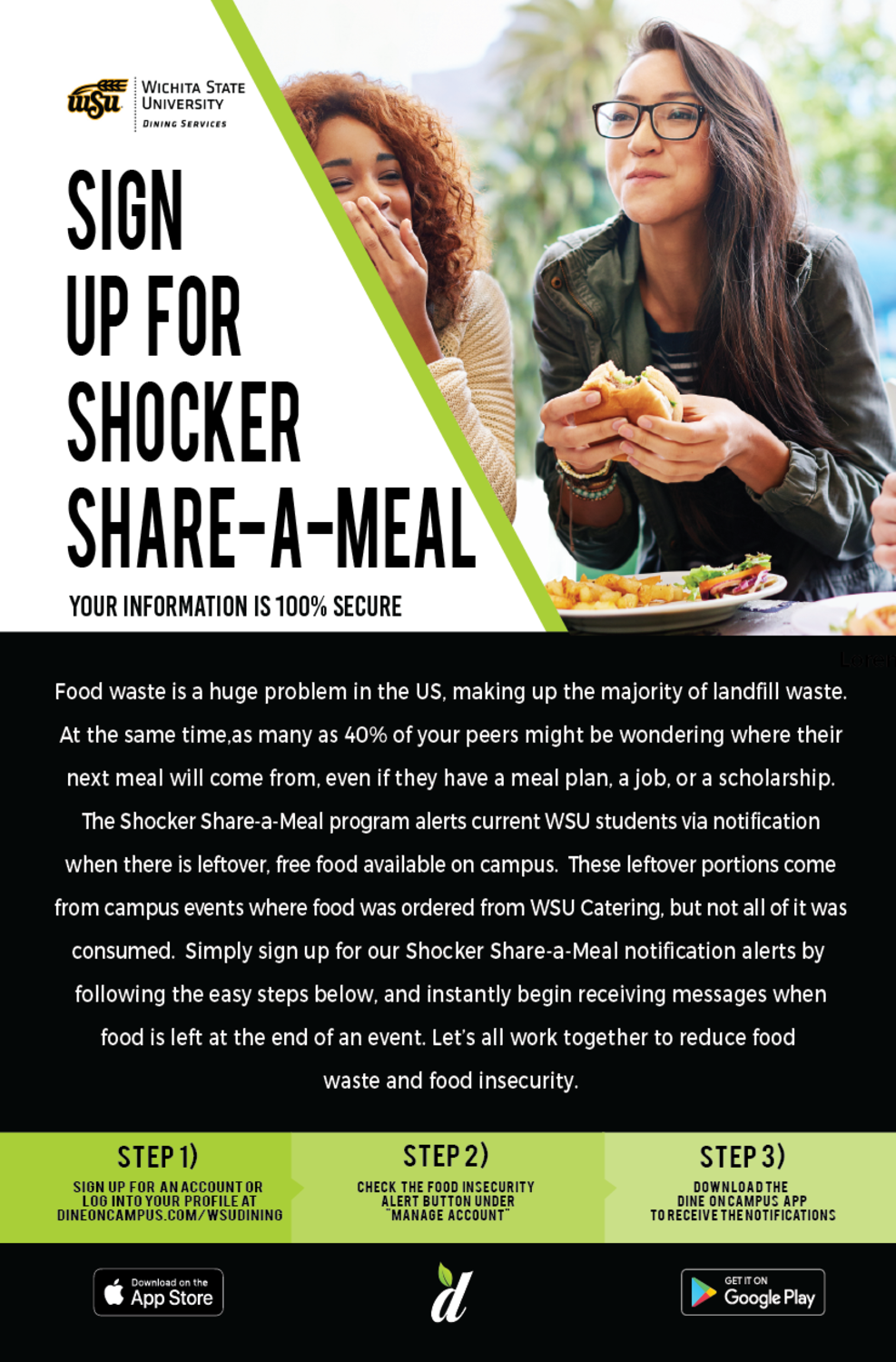 Graphic for Shocker Share-A-Meal App