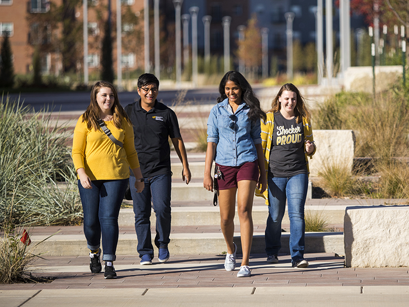 Students walking on the Innovation Campus