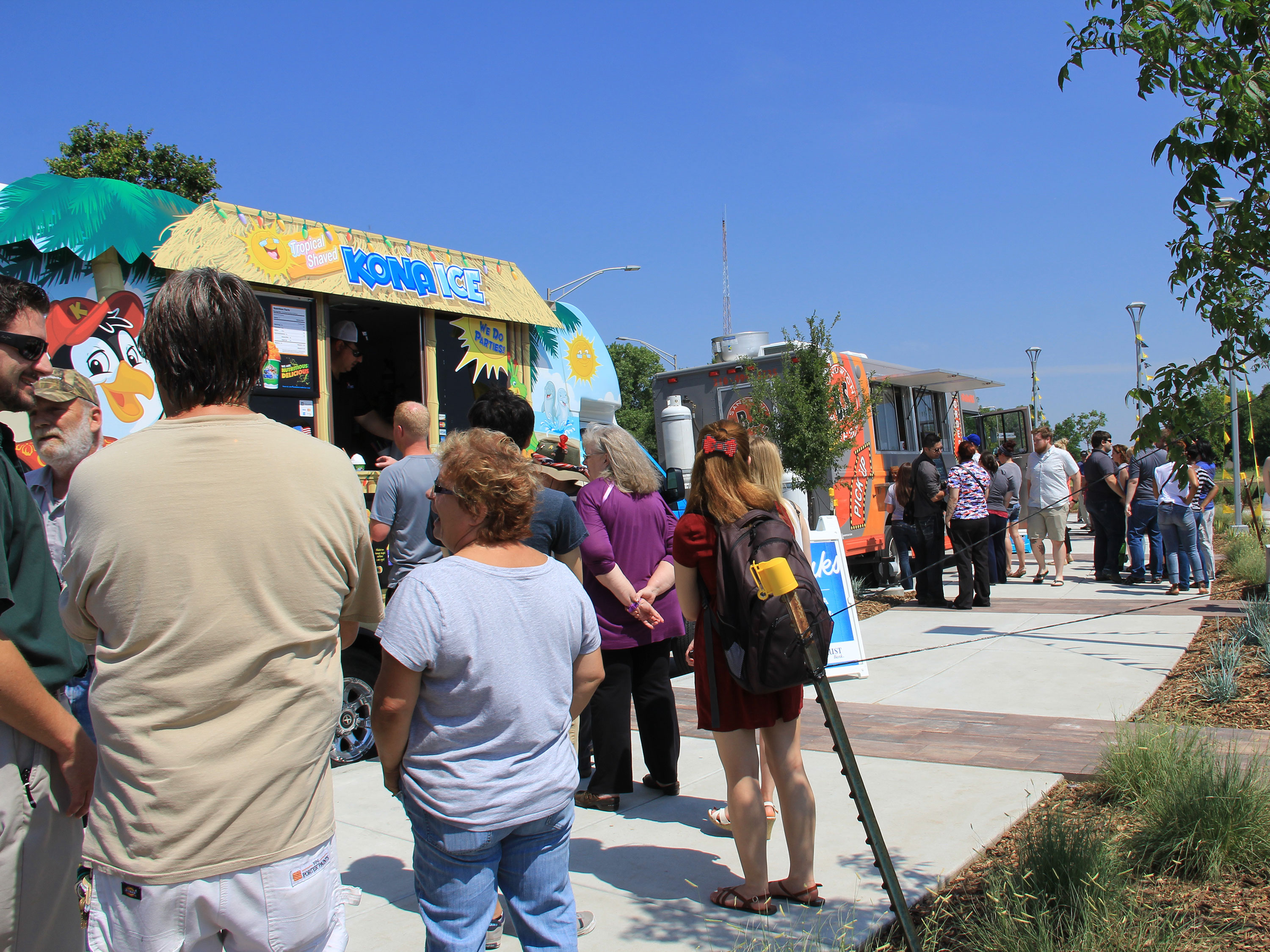 Food Truck Plaza patrons on opening day