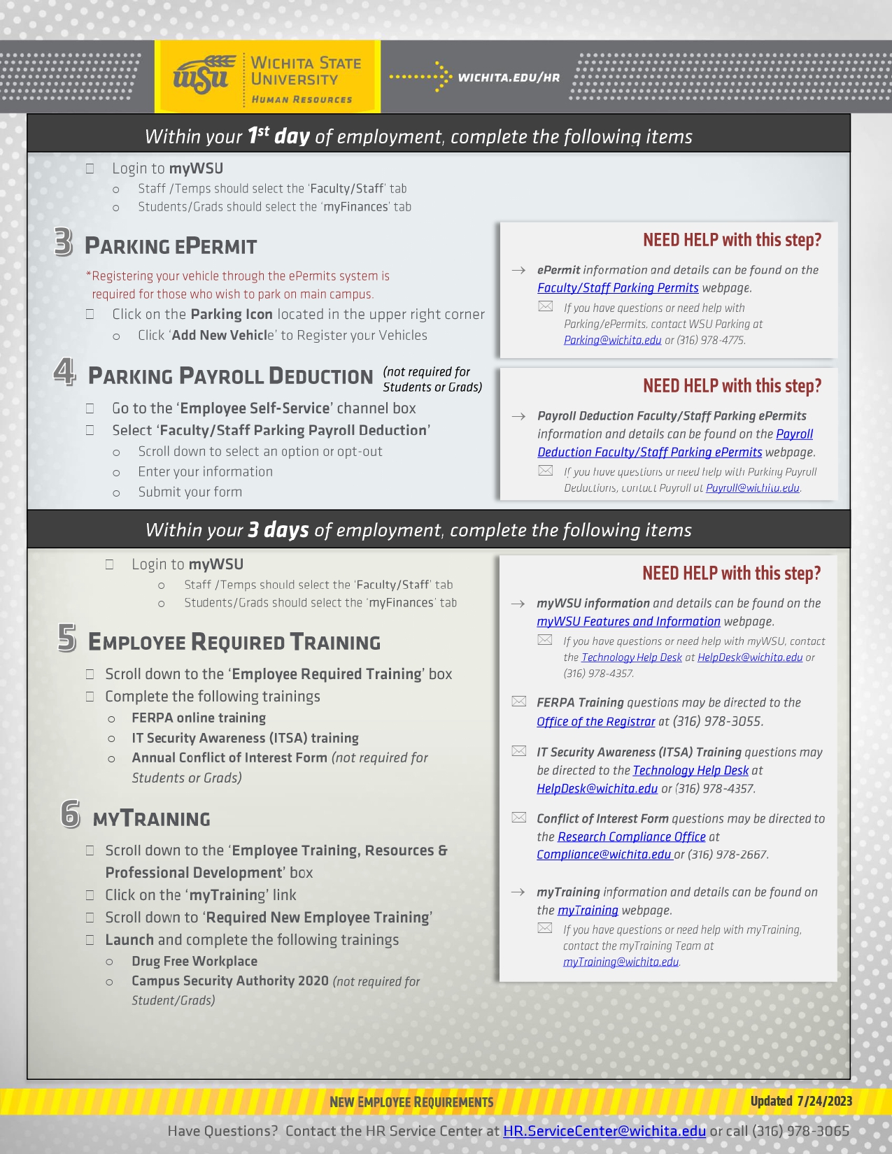 New Employee Requirements Checklist pg2