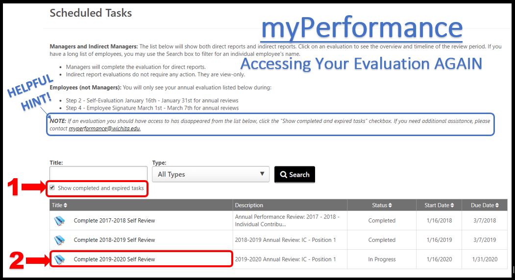 myPerformance Access AGAIN