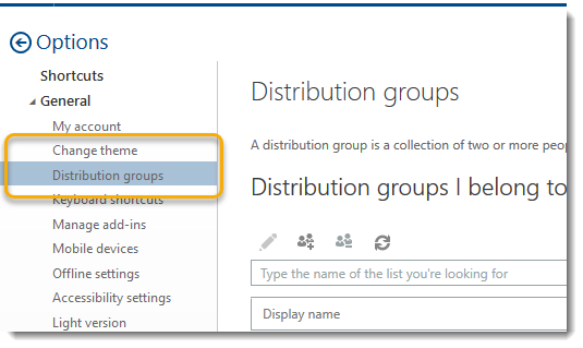General, Distribution Groups