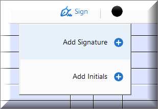 Sign dropdown options as described