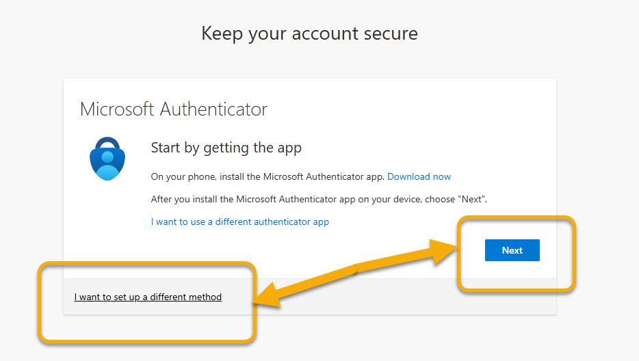 Authenticator app prompt