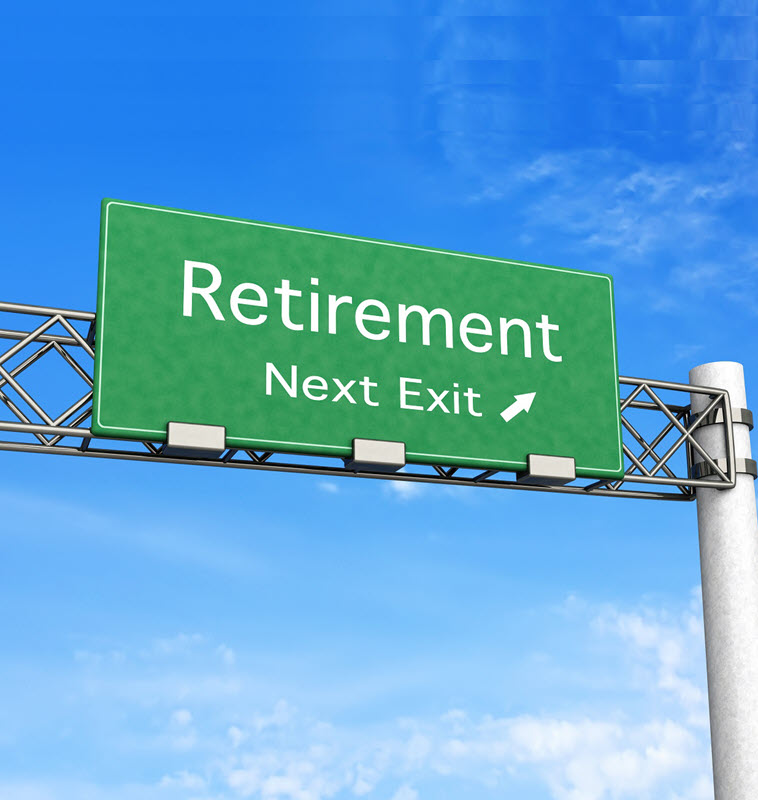 image of the word retirement