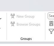 Groups area with New Group and Browse Groups grayed out