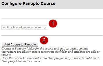 Add a Panopto Course Folder
