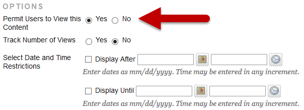 Permit Users to view the link