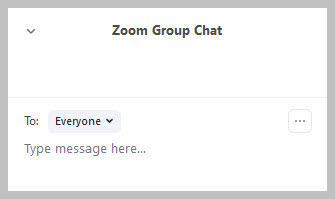 Zoom group chat window
