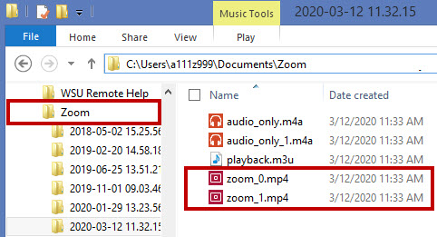 Zoom files saved to computer will be mp4 files