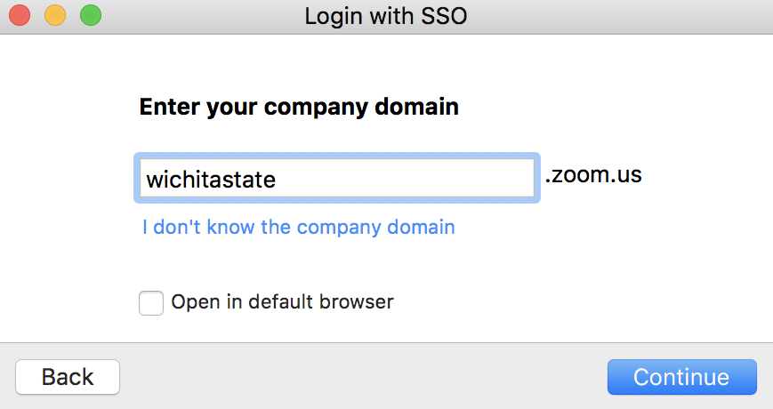 enter your company domain
