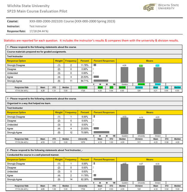 Screenshot of PDF report