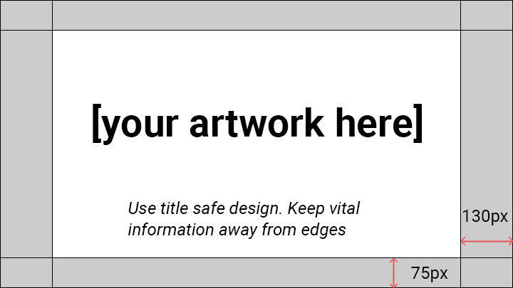 Use title safe design. Keep vital information away from edges.