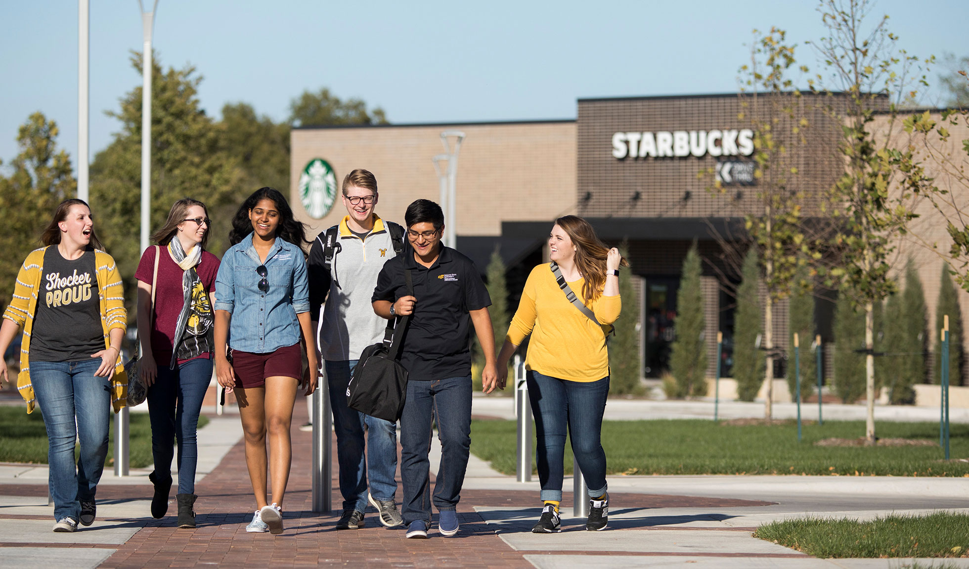 Group of Students Walking Together