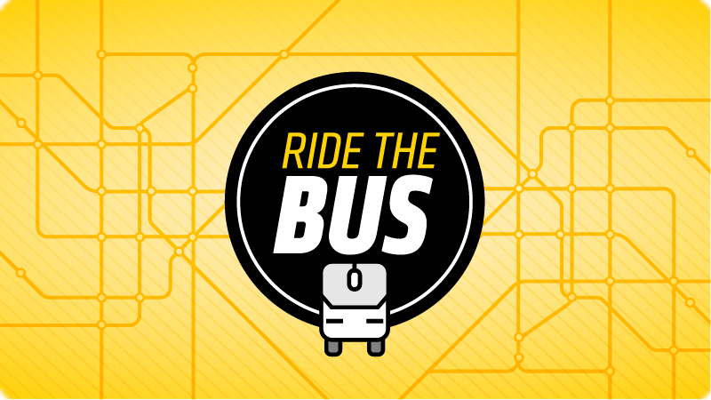 Ride the shuttle graphic Ride the shuttle graphic
