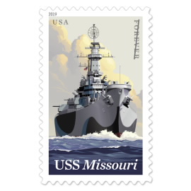 USS Missouri stamp image