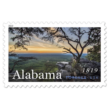 image of alabama postage stamp
