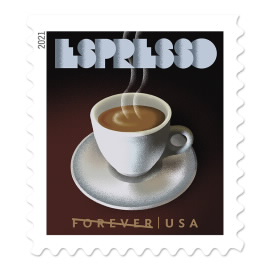 Espresso drinks postage stamps