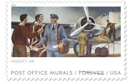 image of post office murals postage stamp