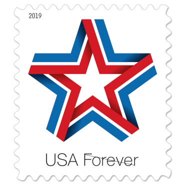 image of star ribbon stamp