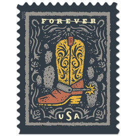 Western Wear postage stamp