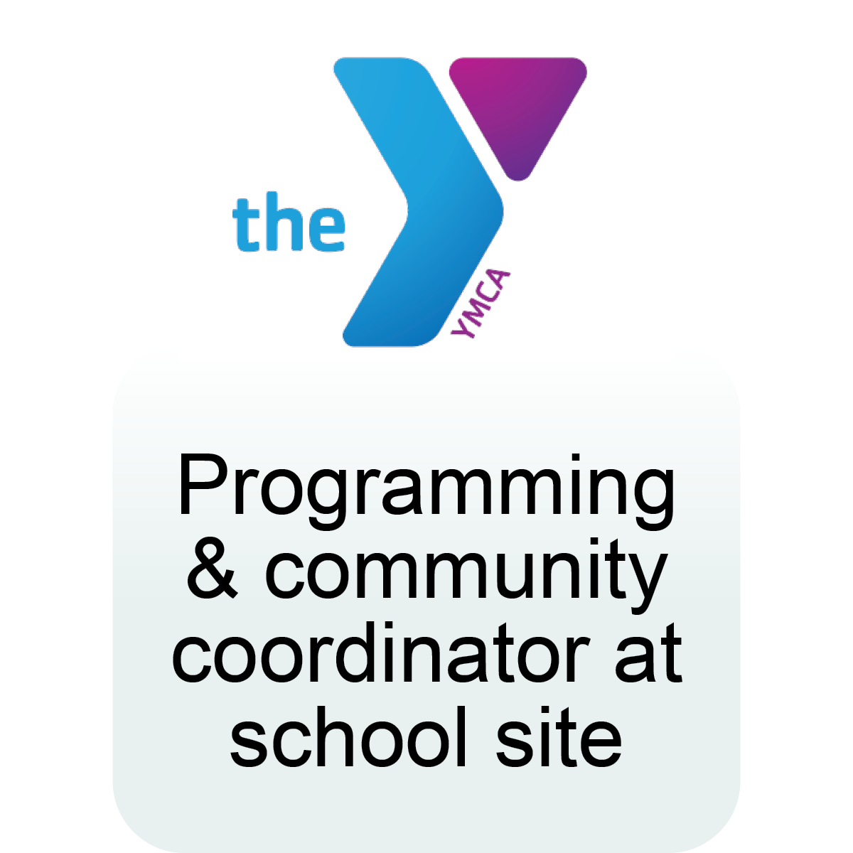 YMCA, Programming and community coordinator at school site
