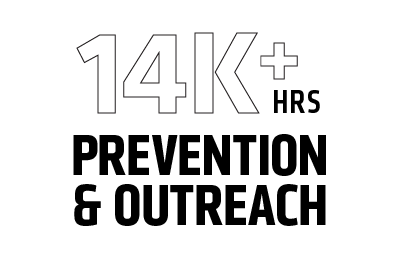 14k hours prevention and outreach 14k hours prevention and outreach
