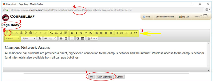 A computer image showing the Page Review window.