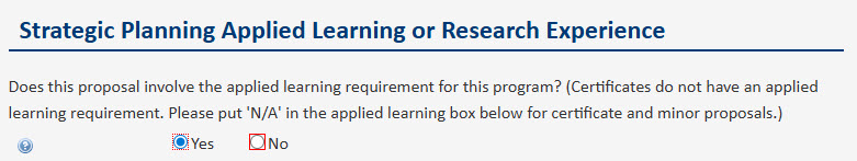 Screenshot of Applied Learning question