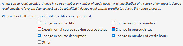 Screenshot of edit proposal actions selected