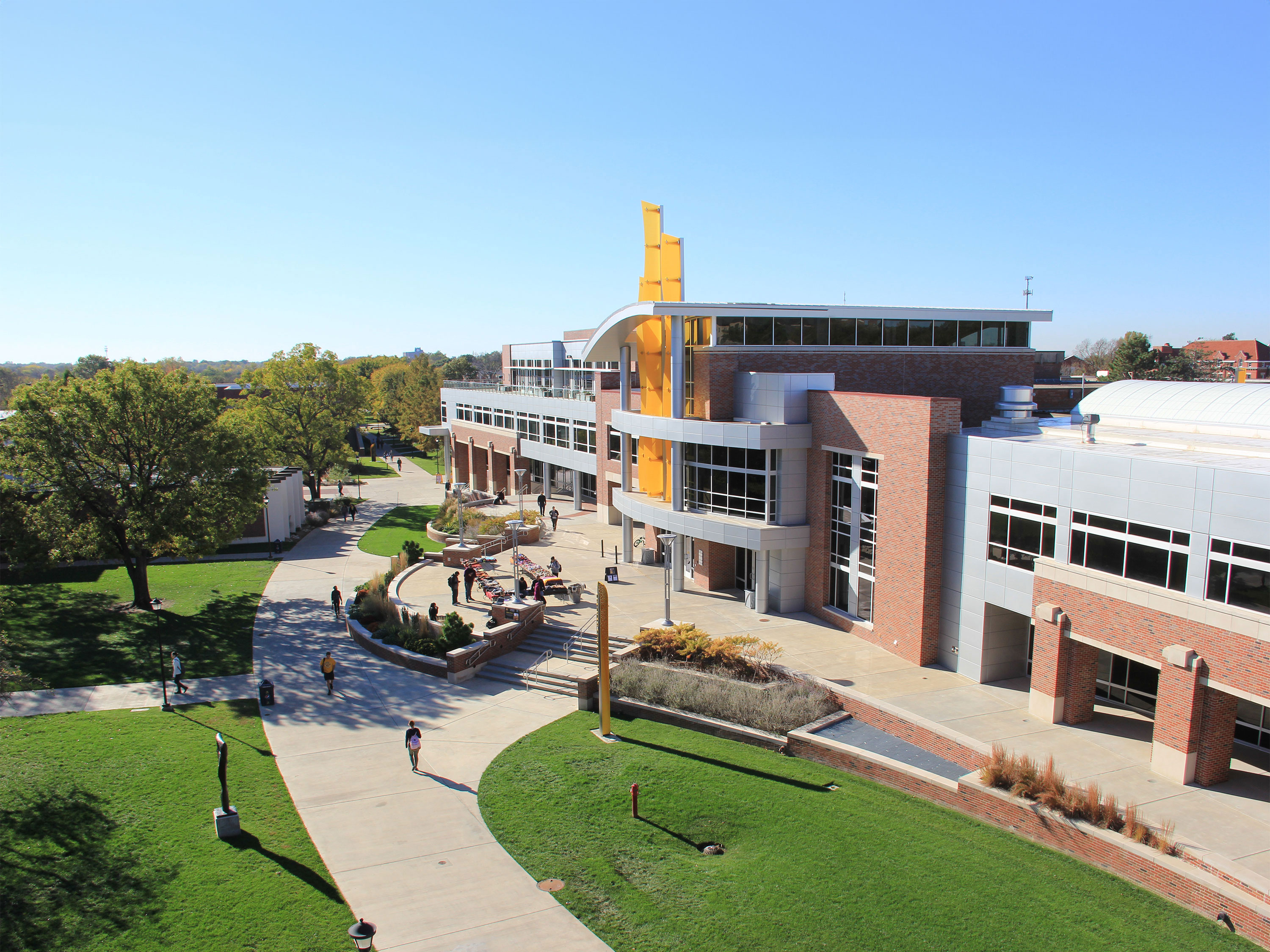 A view of the Rhatigan Student Center at Wichita State University.
