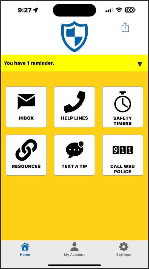 Guardian App Home Screen
