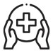 icon of health hands