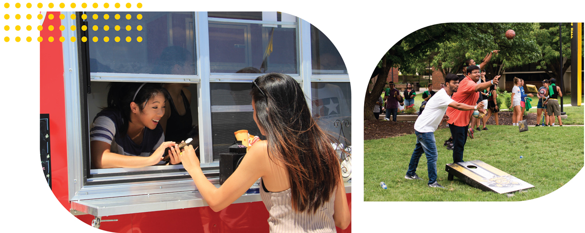 food truck and cornhole art