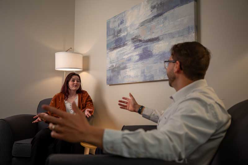 Counseling and Testing Center staff talking