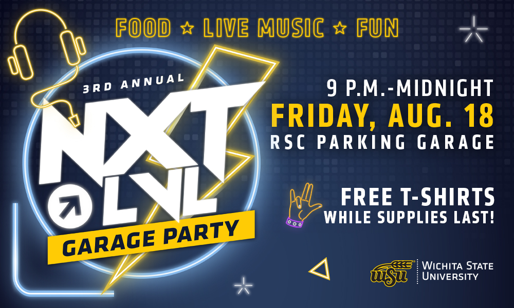 3rd Annual NXT LVL Garage Party, Food, Live Music, Fun, 9 p.m.-Midnight, Friday, Aug. 18, RSC Parking Garage, FREE T-SHIRT WHILE SUPPLEIS LAST!