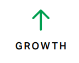 Growth with an arrow pointing up
