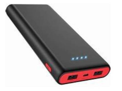 portable battery charger Image of a portable battery charger