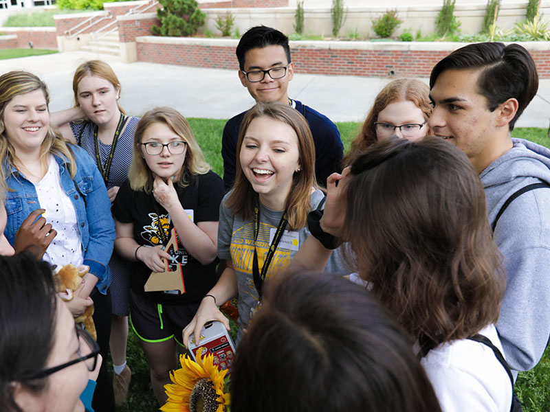 Students participating in summer orientation 