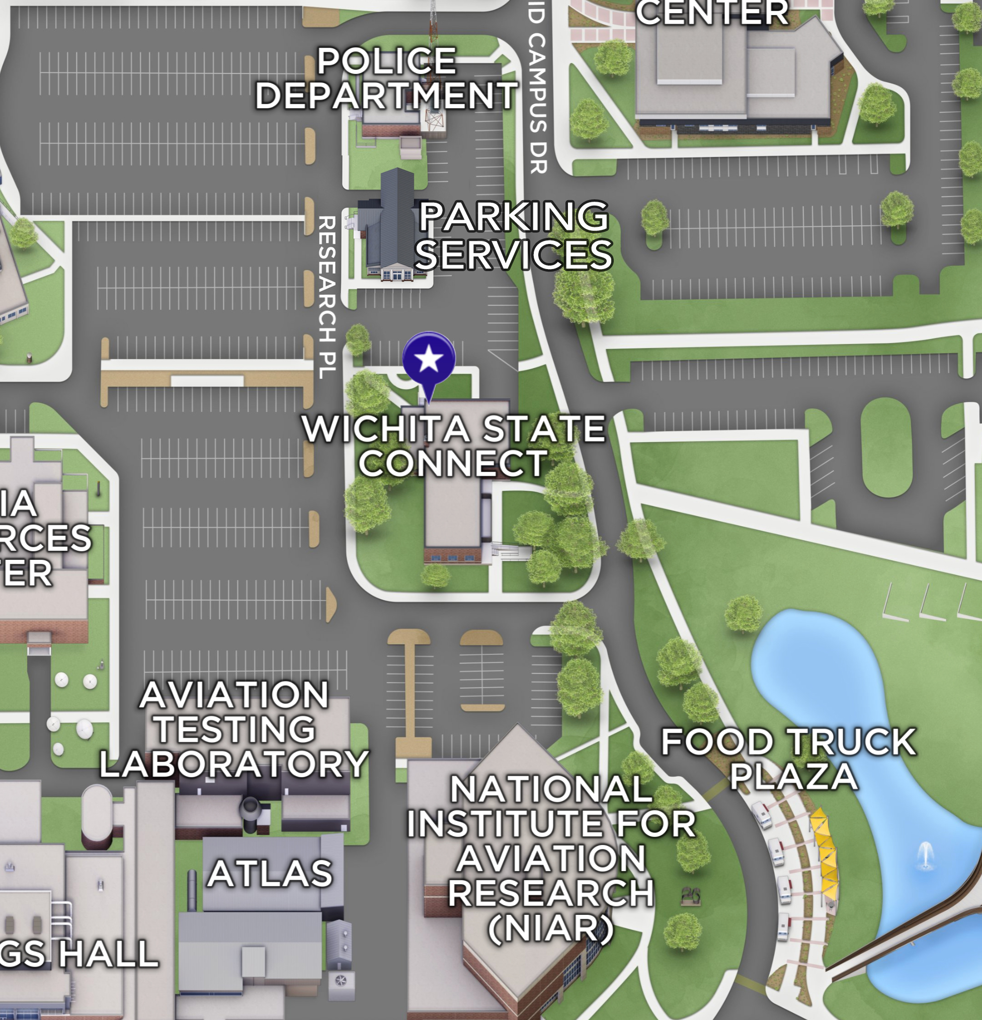 Map to Wichita State Connect