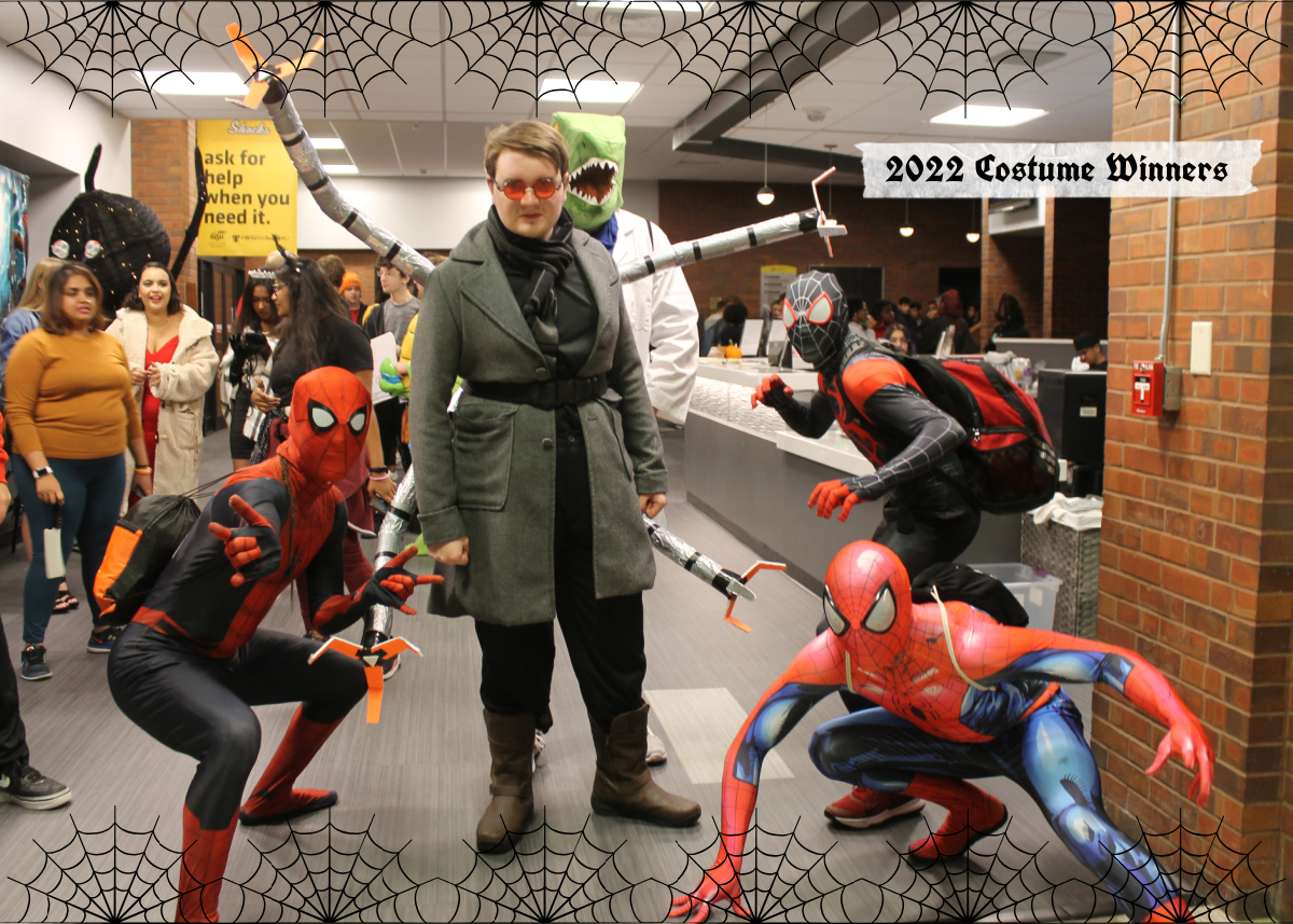 Students dressed up in costume. 2022 costume winners.
