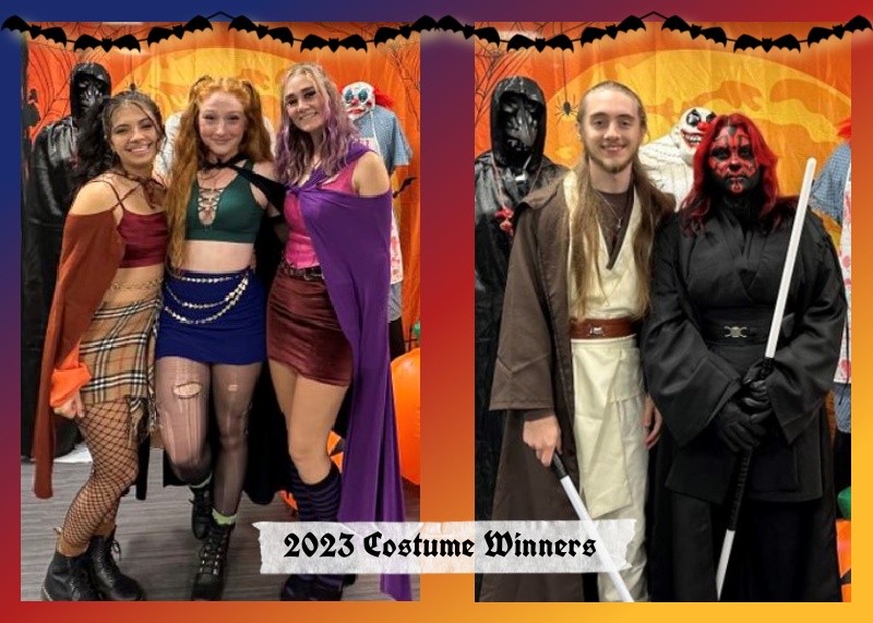 Students dressed up in costume. 2023 costume winners.