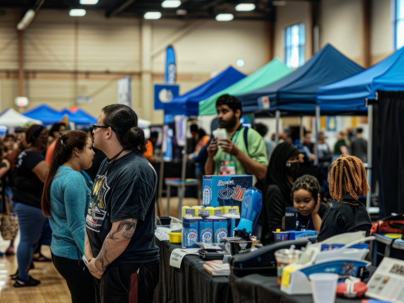 Students at the Wellness Expo